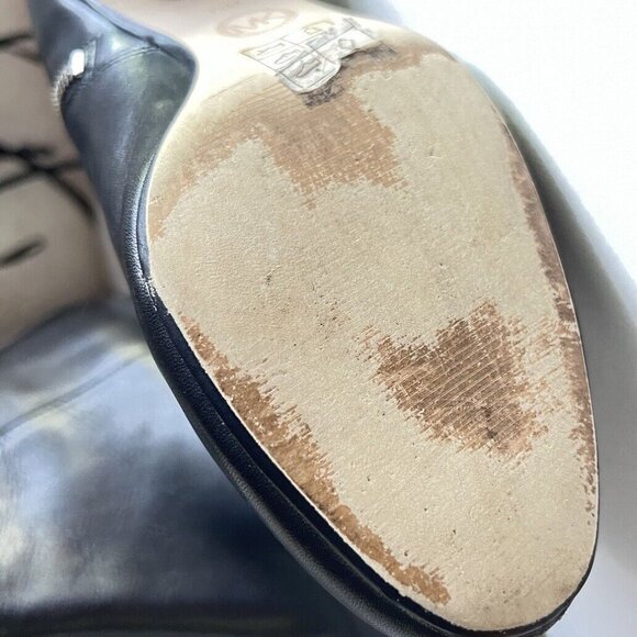 Michael Kors Sabrina Mid Bootie Ankle Boots Leather Black Women's Shoes Sz 7M - Picture 8 of 16